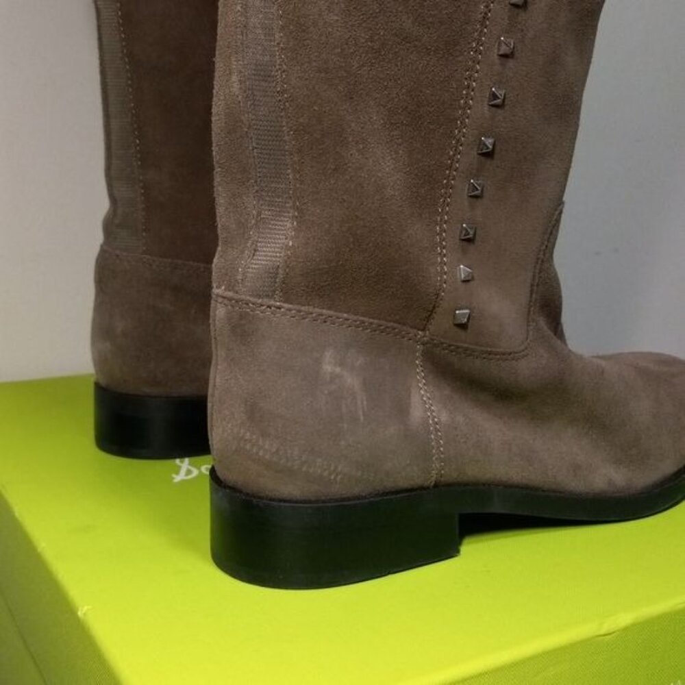 Mark Fisher Qmsecrit Studded Western Prairie Suede High Equestrian Boots 6M - Picture 9 of 14